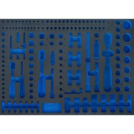 BGS Werkstattwageneinlage 3/3 Kunststoff blau leer