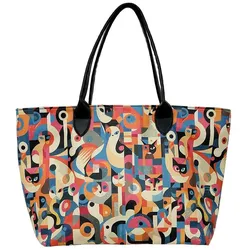 Weekender DOGO "Weekender Schultertaschen Geocat Damen Schultertasche", Damen, Gr. OneSize, beige (natur), Lacklederimitat, Taschen, Handgefertigt