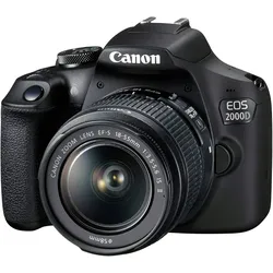 Canon EOS-2000D Digitale Spiegelreflexkamera EF-S 18-55 mm IS II 24.1 Megapixel Schwarz Opt 2728C003