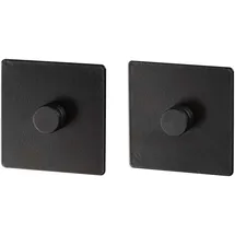 Wenko Turbo-Loc eckig schwarz, Klebepads, Befestigen ohne bohren, 2er-Set