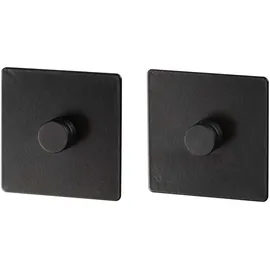 Wenko Turbo-Loc eckig schwarz, Klebepads, Befestigen ohne bohren, 2er-Set