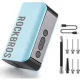 ROCKBROS Elektrische Ballpumpe mit 4 Ersatznadeln Akku Luftpumpe 20PSI 1400mAh Tragbare Minipumpe für Volleyball Basketball Fußball Schwimmringe