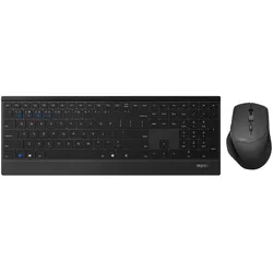 Rapoo Kabelloses Multi-Mode-Deskset "9500M", Black Ultraflaches 4,5-mm-Design - kabellose Multimodus-Verbindung - Tastaturlayout: QWERTZ (deutsch) - L
