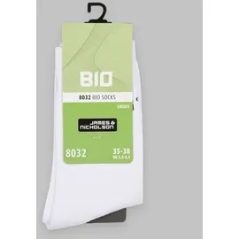 James & Nicholson Socken Bio-Baumwolle - Farbe weiß - Größe 39-41"