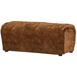 Hocker Baggy aus 3D-Chenille-Stoff, Mittelbraun