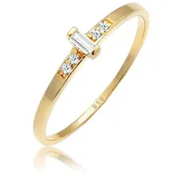 Elli DIAMONDS Verlobungsring Verlobung Topas Diamant (0.02 ct) 585 Gelbgold goldfarben 56 mm