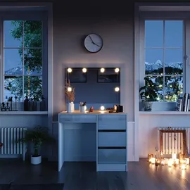 Vicco Schminktisch Sherry Weiß Schminkspiegel LED Beleuchtung