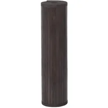 vidaXL Teppich, Rechteckig Dunkelbraun 80x1000 cm Bambus