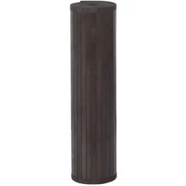 vidaXL Teppich, Rechteckig Dunkelbraun 80x1000 cm Bambus
