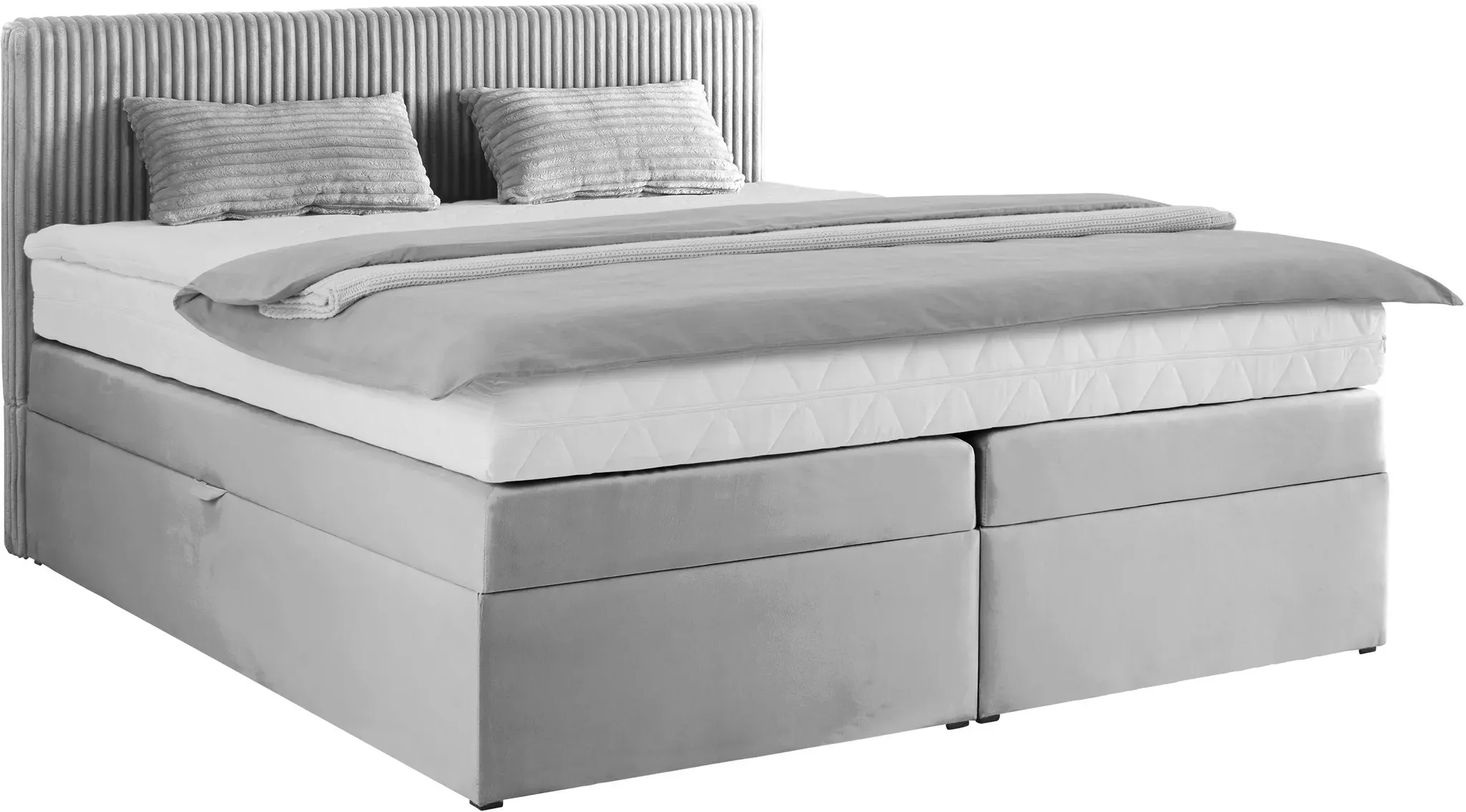 Boxspringbett Rossa in Grau ca. 160x200cm