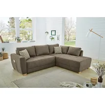 Jockenhöfer GRUPPE Luzern 254x87x208 cm", Luxus-Microfaser Ottomane beidseitig braun (32159756-0)