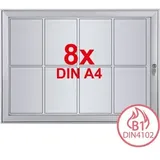 Showdown-Displays Schaukasten S-Linie, B1, außen, 8 x A4 (A1), magnetisch, abschließbar, schwer entflammbar