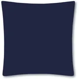 VEL VET HOME VelvetHome Deluxe Kissenbezug 80x80 cm 1teilig Made in EU Hohe Qualität Kopfkissenbezug mit Reißverschluss 100% Baumwolle Kissenhülle 80x80 Marineblau