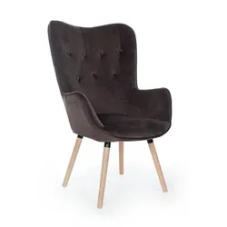 Sessel Juliet in Samt-Optik, Braun