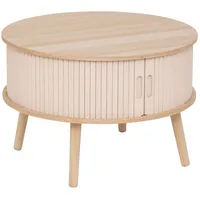 Atmosphera Créateur d'intérieur Couchtisch 2 türen nysos beige 60x60x40,7cm