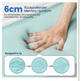 Orshinal Matratzen Topper Gel Memory Foam 140 x 200 cm 6 cm Höhe