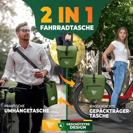 MIVELO 2in1 Fahrradtasche für Gepäckträger CAPAX 20L vollreflektierend