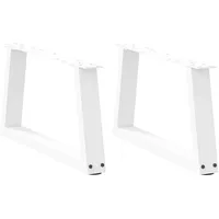 VidaXL Couchtischbeine V-Form 2 Stück Weiß 50x(30-31,3) cm Stahl