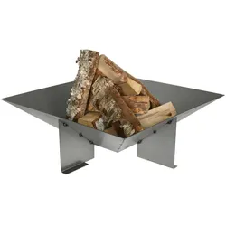 Wilk Feuerschale SQUARE in modernem Design, unbehandelter Stahl mit einer Materialstärke von 2,0mm, hohe Stabilität