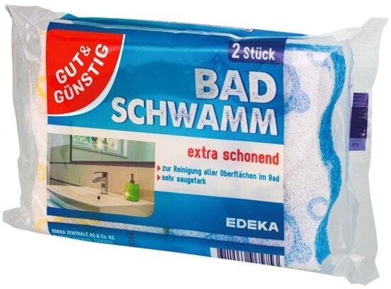 Badschwamm extra schonend 2er-Pack, Gut und Günstig