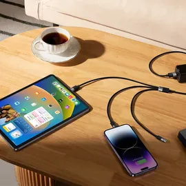 Baseus StarSpeed Series USB-C + Micro / Lightning 3.5A 1.2m (Black)