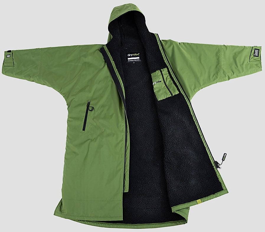 Dryrobe Advance Large Long Sleeve Surf Poncho dark green  /  black Gr. Uni