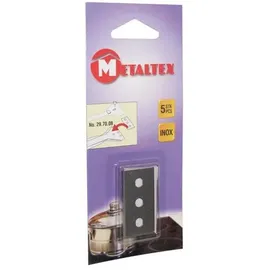 Metaltex Ersatzklingen für Ceranfeldschaber 2,4 x 12,5 cm Silber