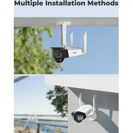 Reolink 6MP Überwachungskamera Aussen Akku mit 180° Paranoma, WLAN Kamera Outdoor mit 2,4&5GHz WiFi, KI-Erkennung, Bewegungsausgelöste