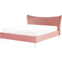 Beliani Chaleix 180 x 200 cm Rosa/Gold