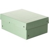 PureBox Pastell. Made in Germany. 100 mm hoch DIN A5 grün. Aufbewahrungsbox mit Deckel aus stabilem Karton Vegan Geschenkbox Transportbox Schachtel Allzweckbox
