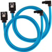 Corsair Premium Sleeved SATA 6Gb/s Kabel Blau