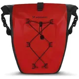 Wozinsky Fahrradtasche wasserdichte Fahrradtasche Kofferraumtasche Gepäcktasche rot