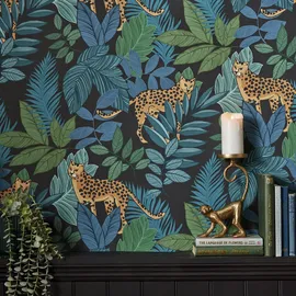 Envy Cheetin Night Vliestapete 64 cm 10 m Blau 34193