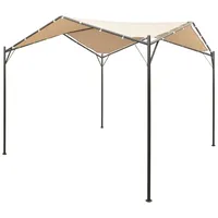 VidaXL Pavillon Partyzelt Überdachung 4x4 m Stahl Beige
