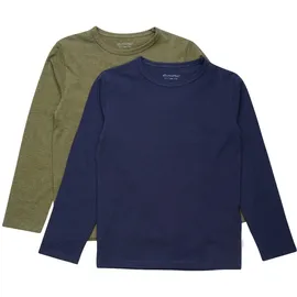 MINYMO Jungen 2er Pack Basic 34-T-shirt LS (2-pack)" in Grün - 92
