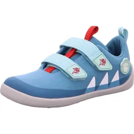 Affenzahn Barfußschuh Lucky Hai Hellblau / Rot 30