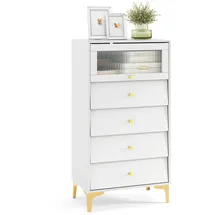 Costway Sideboard 60 x 112,5 x 40 cm Weiß