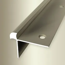 küberit Treppenkantenprofil 33 x 43 x 2500 mm Winkelprofil Einfasshöhe 8 mm Aluminium Glatt Doppelt Versetzt Versenkt Gebohrt Sand Küberit