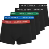 JACK & JONES Huey Boxershorts 5 Einheiten Electric Blue Lemonade / Detail Black / Black L
