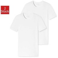 SCHIESSER Herren T-Shirt 2er Pack - Serie "95/5", Rundhals, S-XXL Weiß 2XL