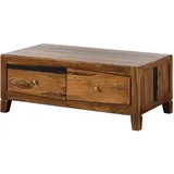 Massivmoebel24 Couchtisch Ancona Dunkelbraun Sheesham 115 x 60 x 45 cm