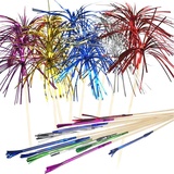 sus 100 Stück Cocktail Picks Feuerwerk Sticks, Bunte Frucht Zahnstocher, Palme Cocktail Picks, Dekoration für Cupcake Getränke Obst Dessert Canapes Topper, Geburtstag Hochzeitsfeier Lieferungen