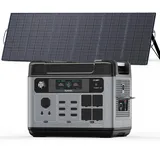 OUKITEL Solargenerator 3200W mit 500W Solarpanel, 2048Wh Tragbare Powerstation (6400W Peak), LiFePO4 Batterie, 220V-240V, 1 Std Schnellladung, für OutdoorCamping, Reise, Stromausfälle