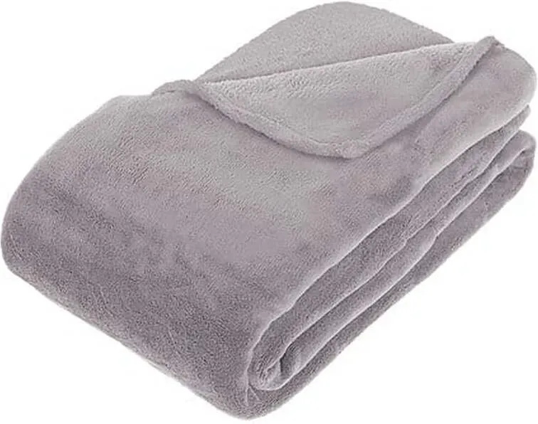 Graue Mikrofleece-Decke