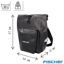 Fischer Gepäckträgertasche Plus Terra schwarz
