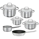 Rösle Kochtopfset, Edelstahl, Metall, 6-teilig, 16 cm,20 cm,16 cm, 2,8 l,1 l, 37x25.6x61.2 cm, Kochen, Töpfe, Topfsets