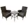 MonsterShop Jardí Bistro Set 3-tlg. Braun