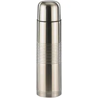 Rosenstein & Söhne Edelstahl-Isolierflasche mit Becher im Deckel, 1,0 l