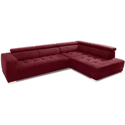 SOMETA Ecksofa Cocoon Stoff Rot Cranberry