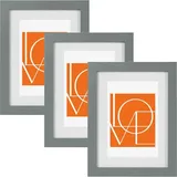 Woltu Bilderrahmen grau 30x40 cm 3er Set